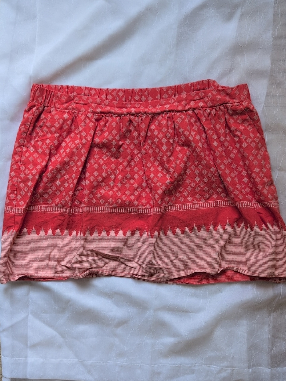 Old Navy Coral Patterned Mini Skirt